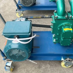 Đầu máy hút bùn đặc, hút bể bioga chất thải, cửa ngang chống tắc họng 50 lắp mô tơ 3.5kw 1 pha